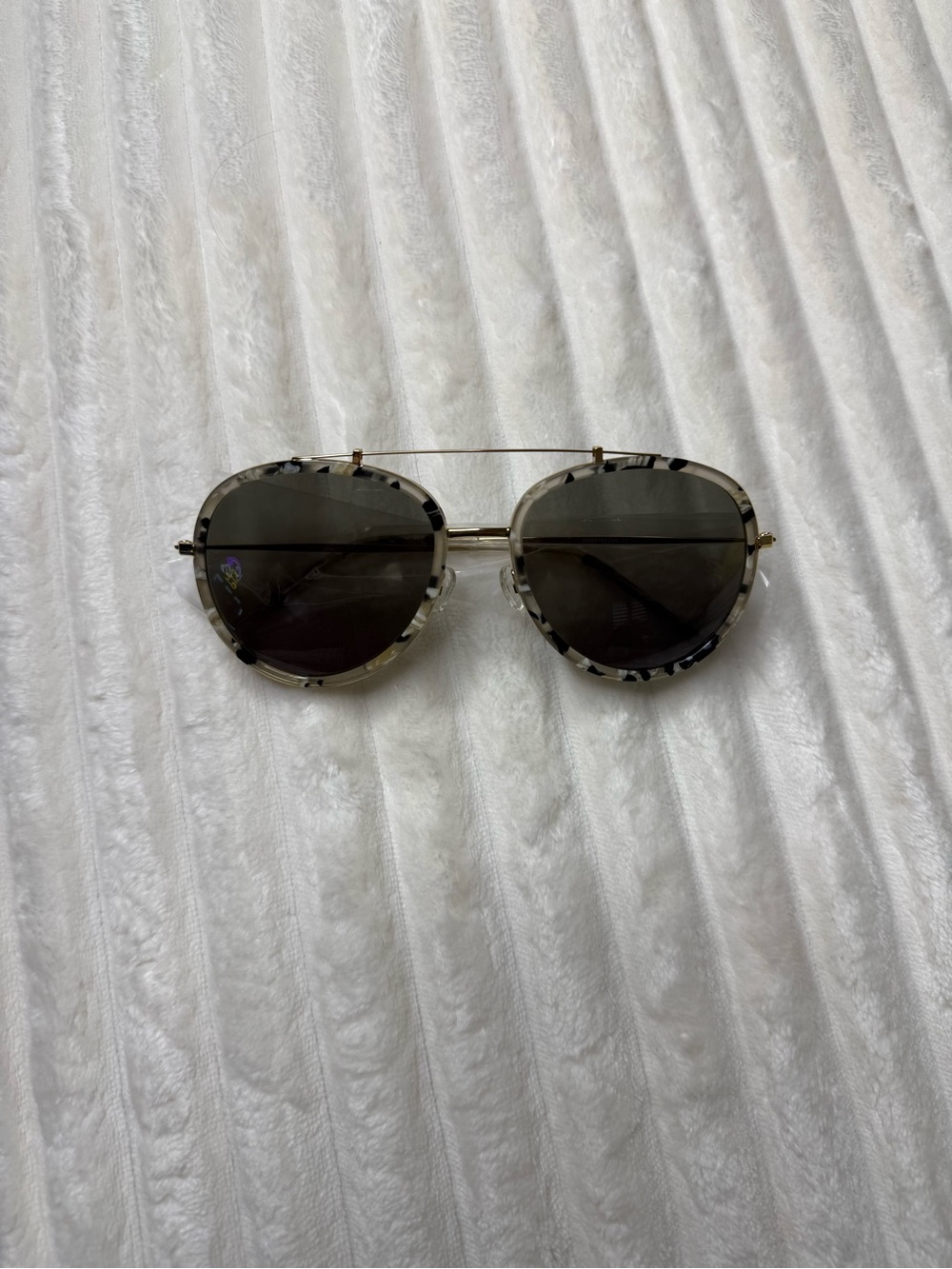 Kendall & Kylie Black and Tortoiseshell Round Aviator Sunglasses